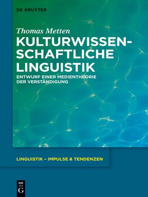 cover image of Kulturwissenschaftliche Linguistik